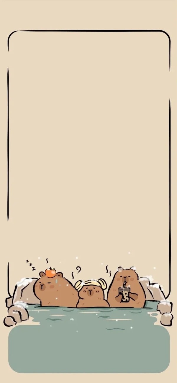 avatar hình nền capybara cute chibi 1