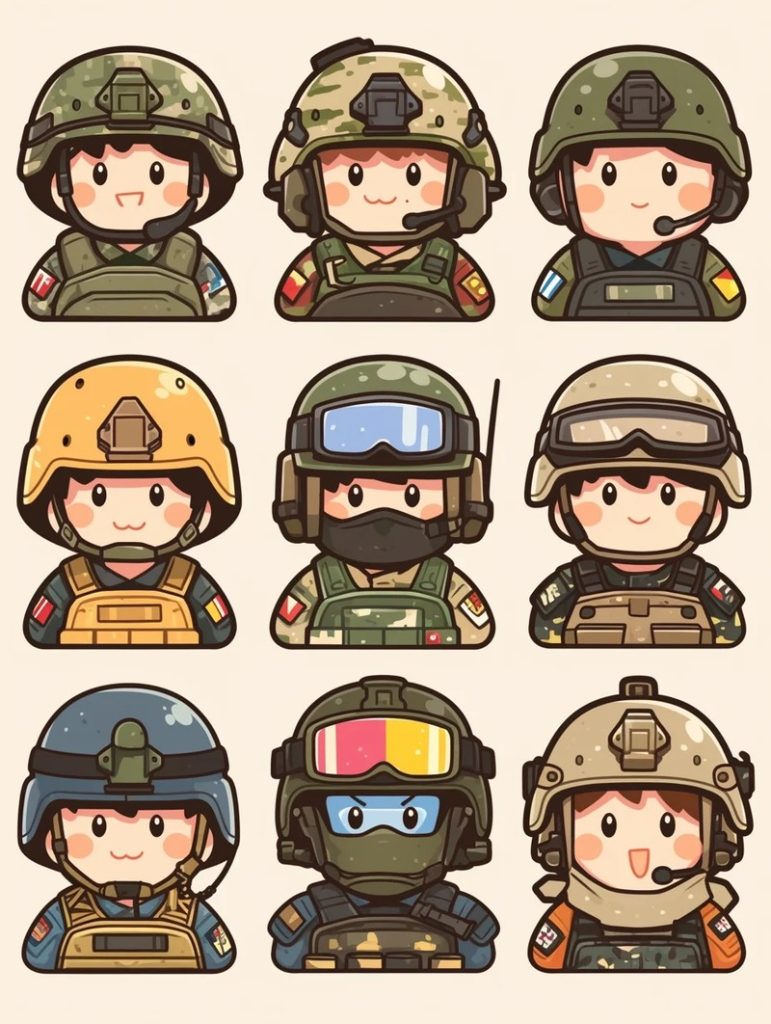 bộ đội chibi 1