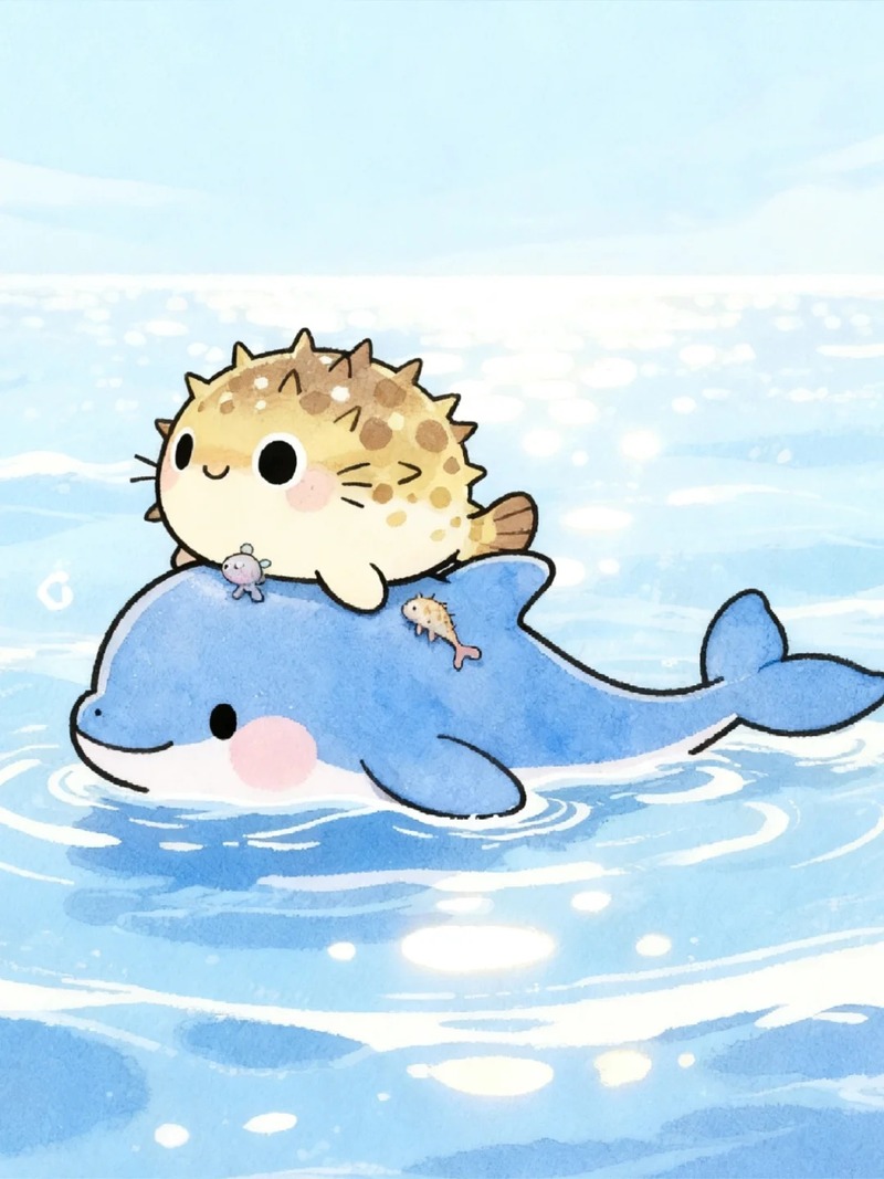 cá heo chibi 4