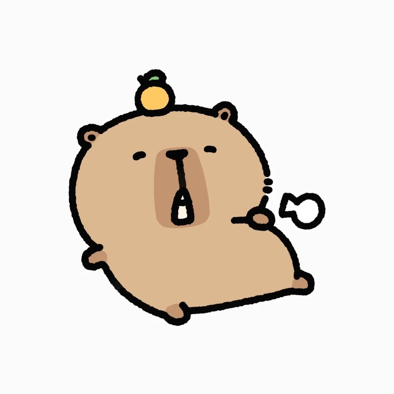 capybara chibi cute