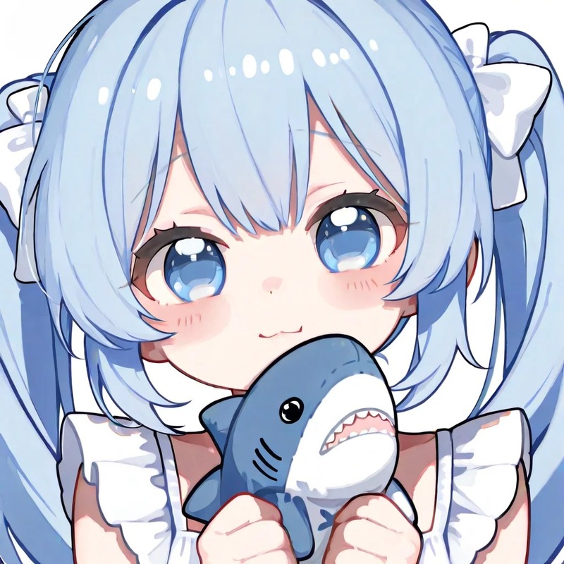 cute hình cá mập chibi 1