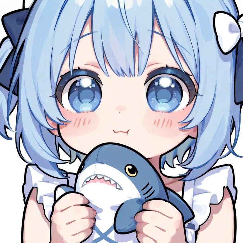 cute hình cá mập chibi 28