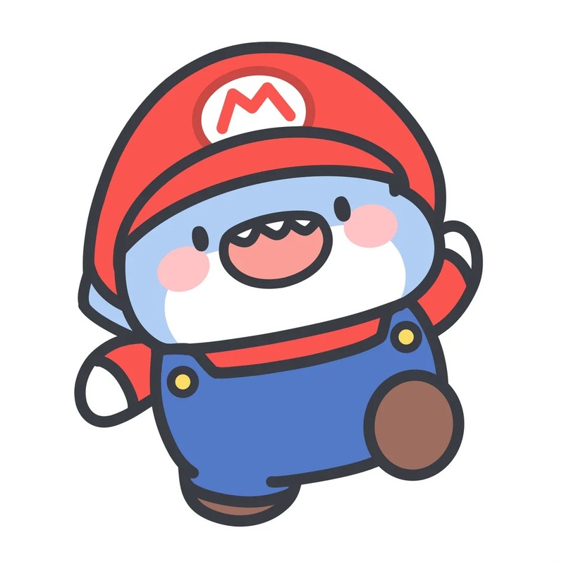 cute hình cá mập chibi 4