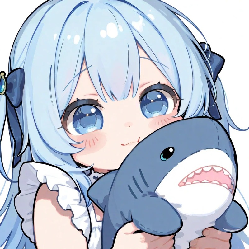 cute hình cá mập chibi 44