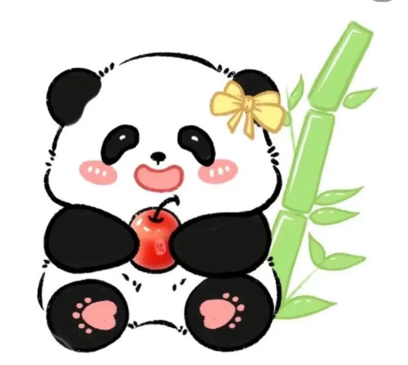 gấu trúc chibi cute 1