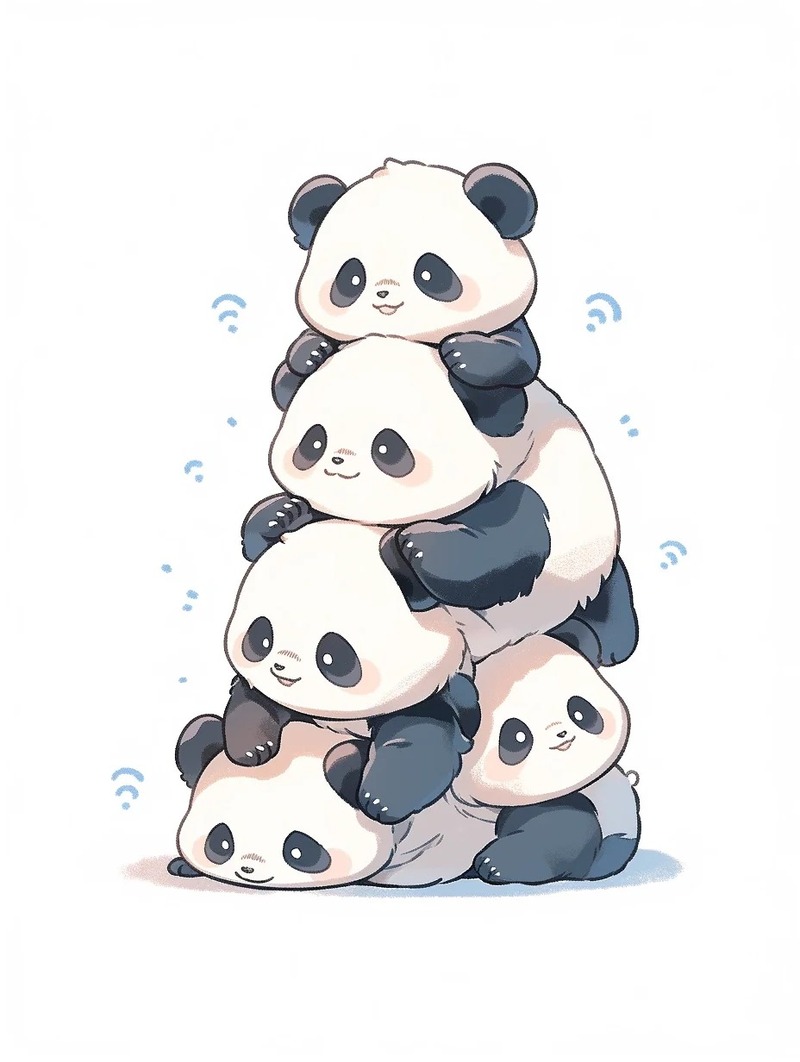 gấu trúc chibi cute 24