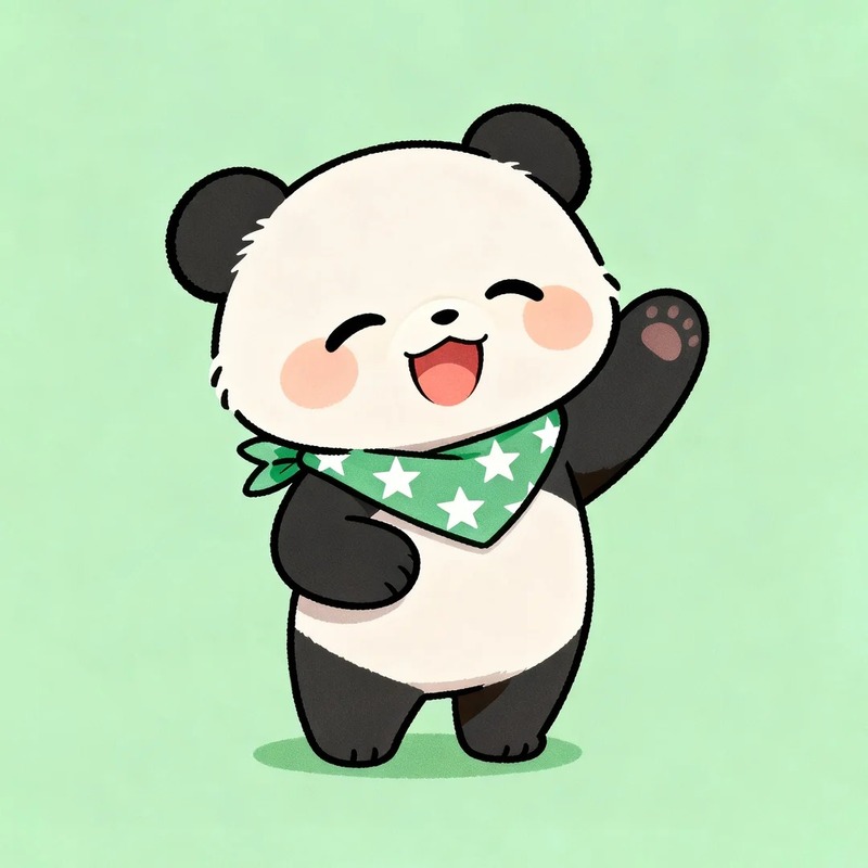 gấu trúc chibi cute 3