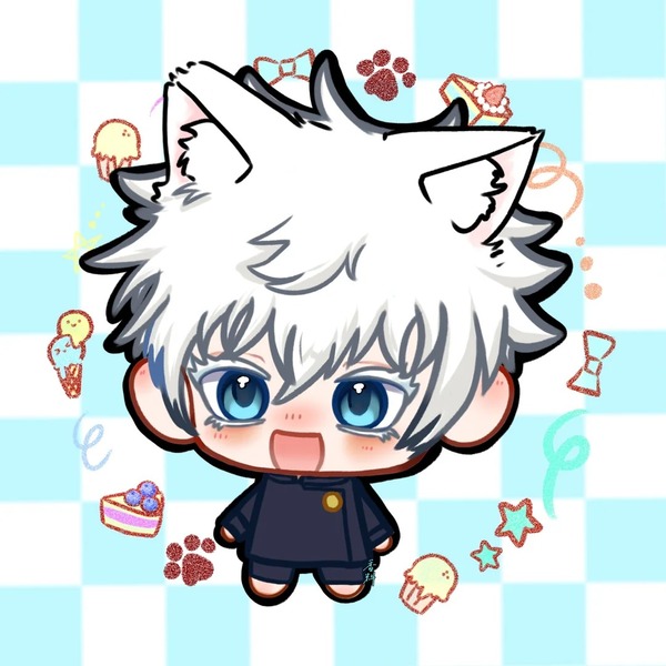 gojo chibi cat