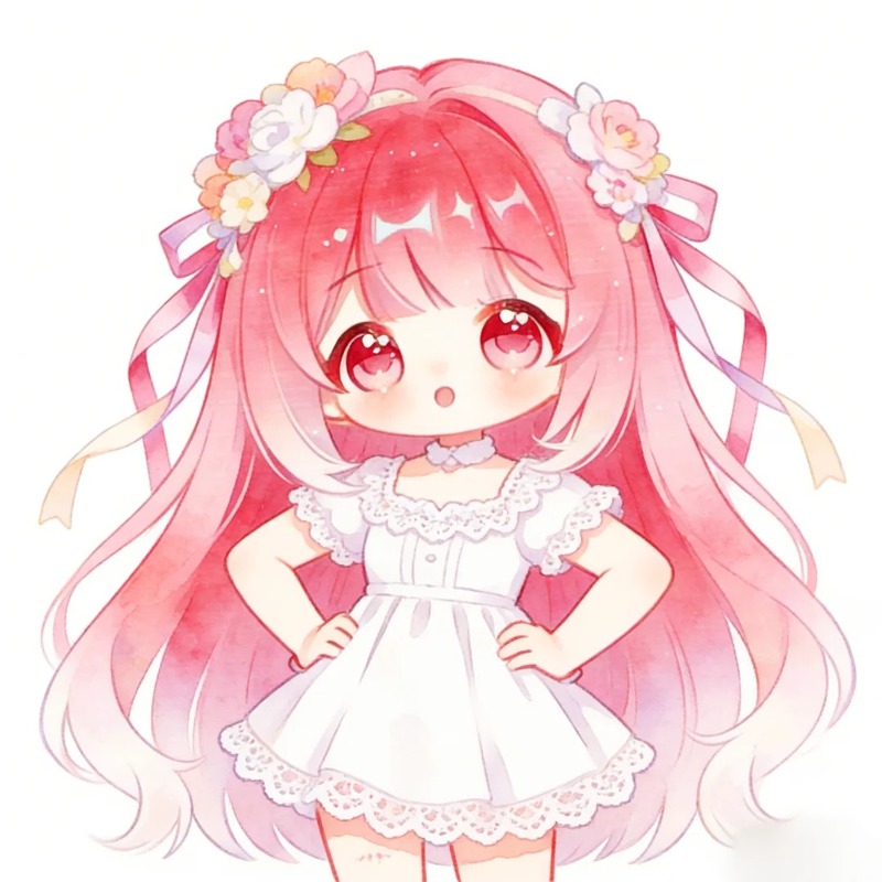 hình ảnh chibi nữ cute đơn giản 57