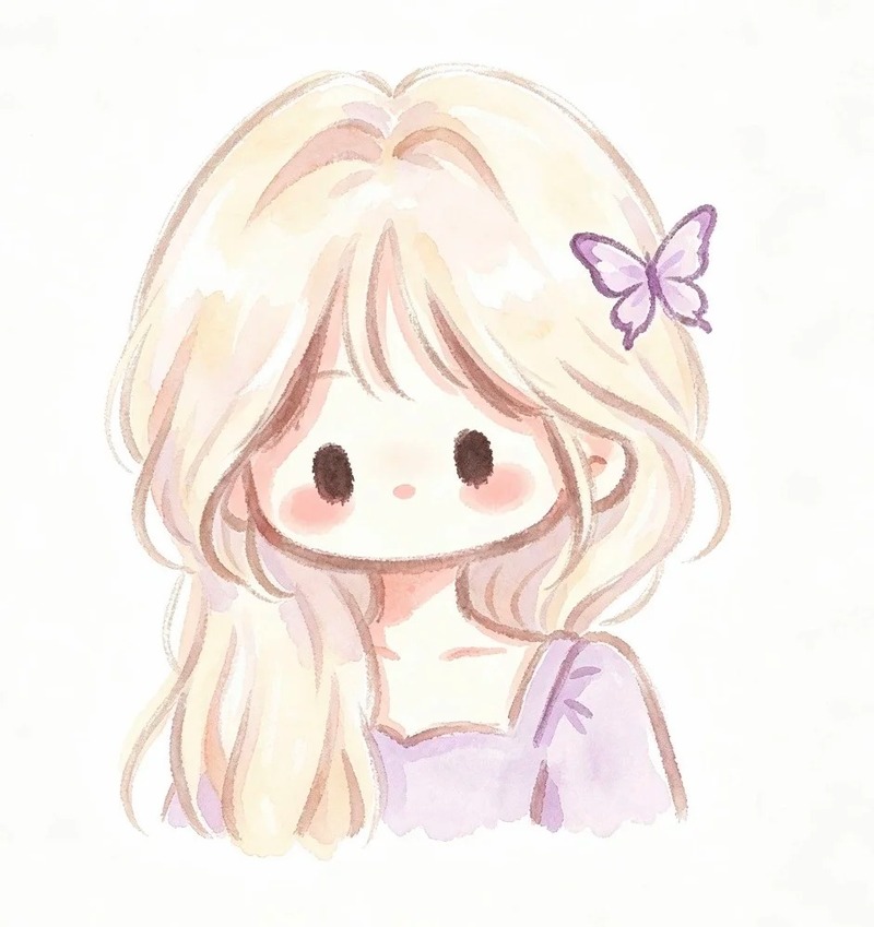 hình ảnh chibi nữ cute đơn giản 6