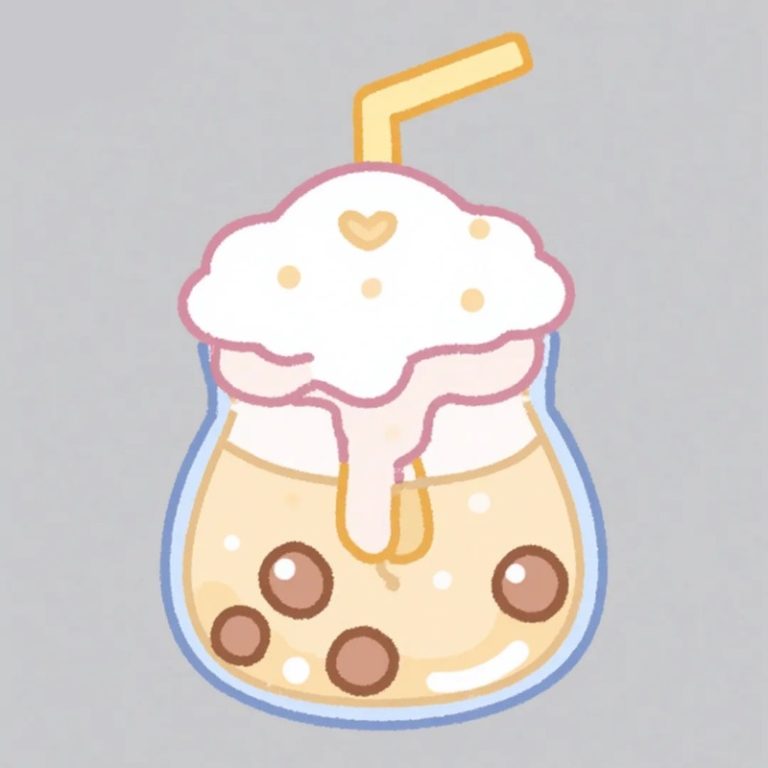 milk tea trà sữa chibi cute 1