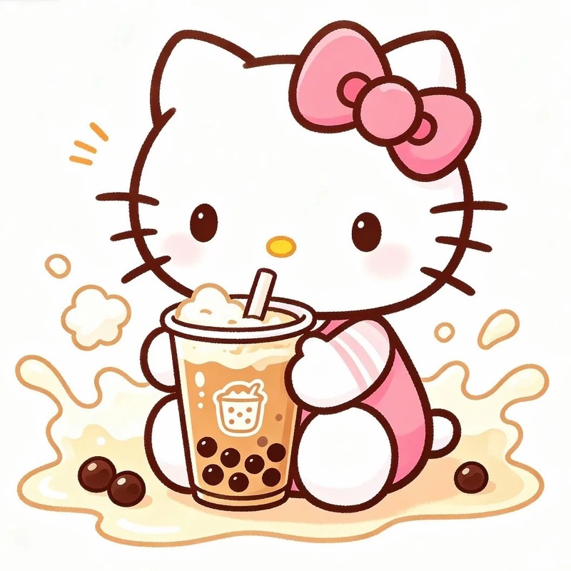milk tea trà sữa chibi cute 31