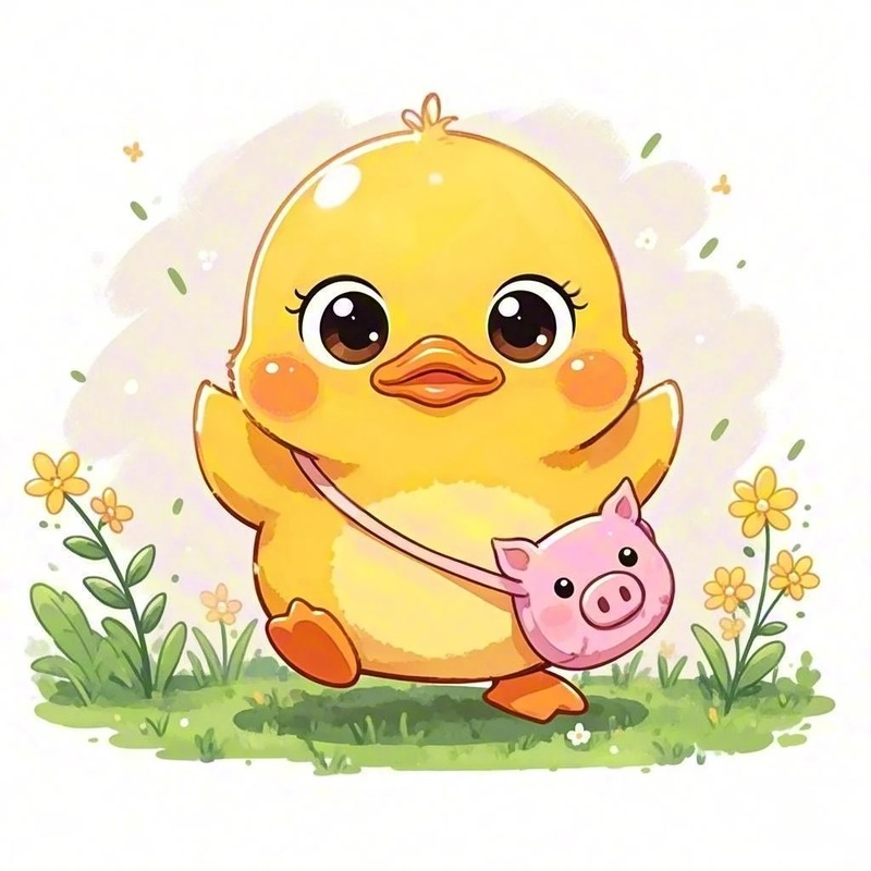 vịt cute chibi 1