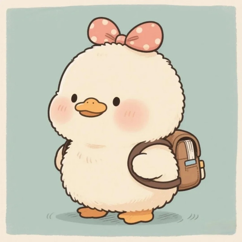 vịt cute chibi 5