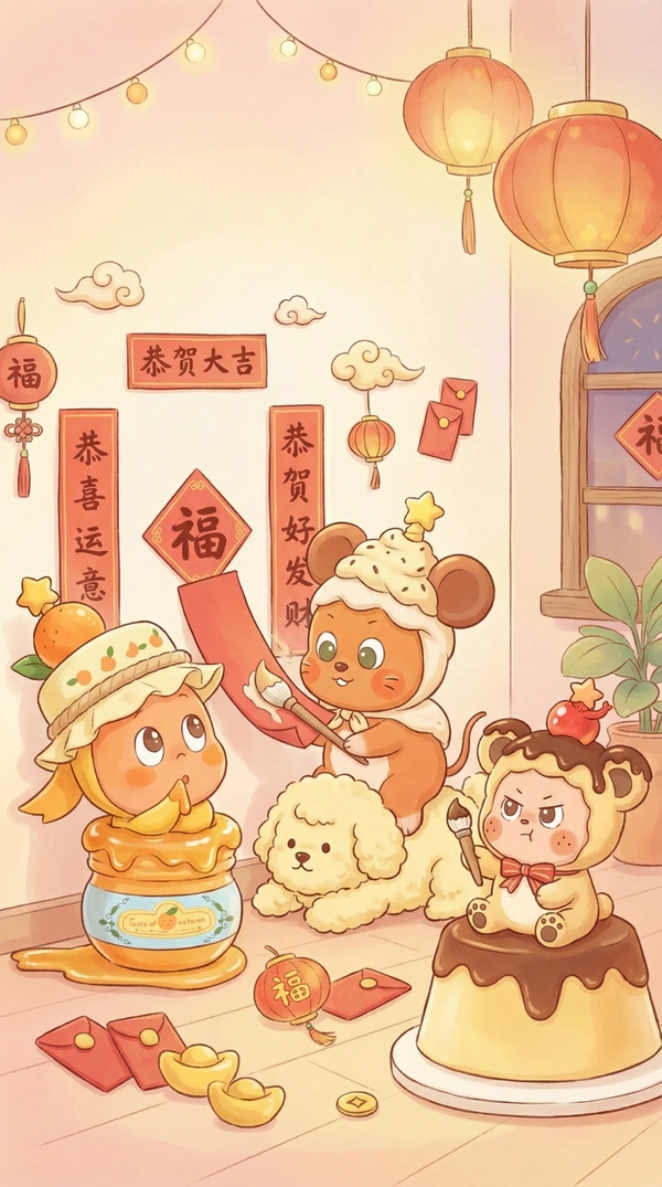 anime chibi hình nền tết cute 21