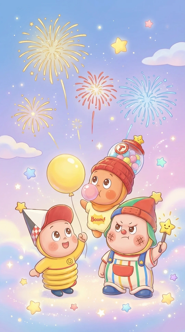anime chibi hình nền tết cute 25