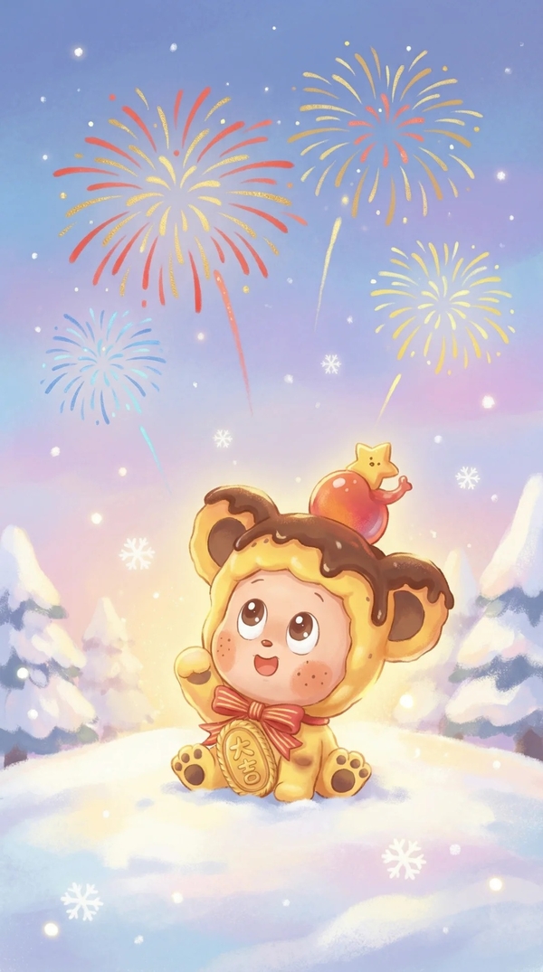 anime chibi hình nền tết cute 26