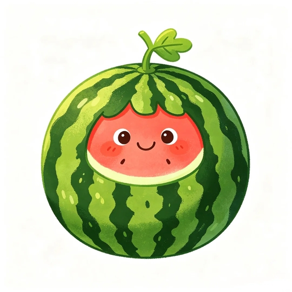 anime cute dưa hấu chibi 1