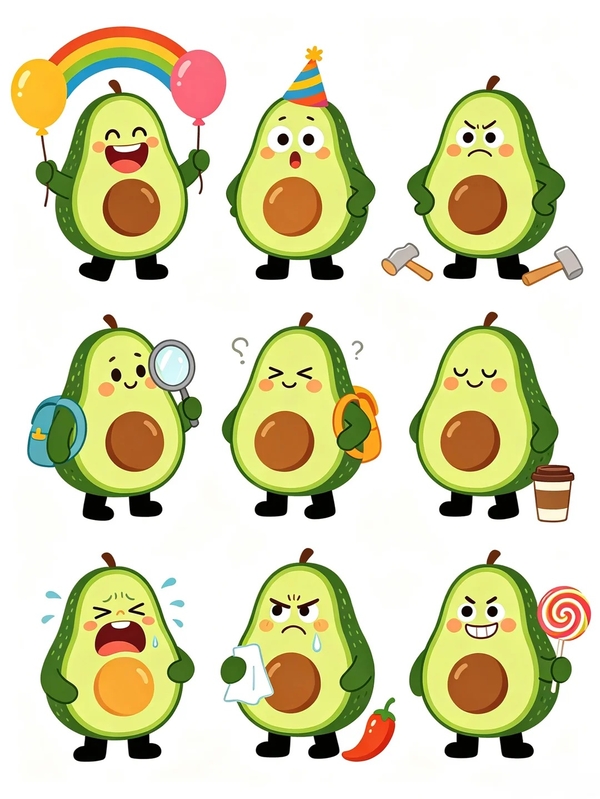 bơ cute chibi 28