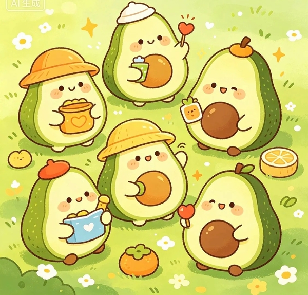 bơ cute chibi 8