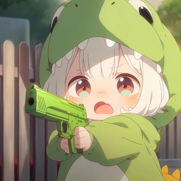 chibi anime xanh lá cây cute 12