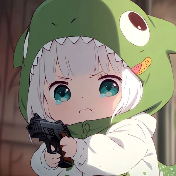 chibi anime xanh lá cây cute 16