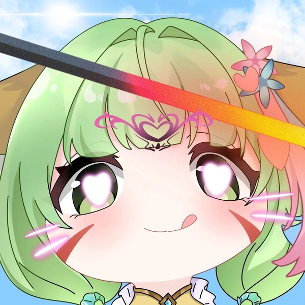 chibi anime xanh lá cây cute 5