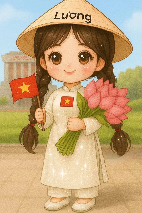 chibi cầm cờ việt nam 1
