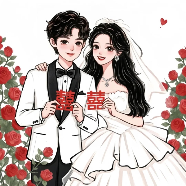 chibi cô dâu chú rể