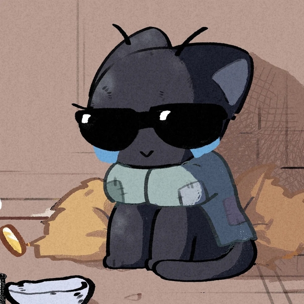 cute mèo đen chibi 16