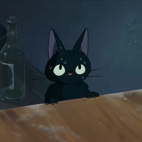 cute mèo đen chibi 23