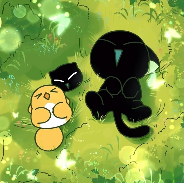 cute mèo đen chibi 32