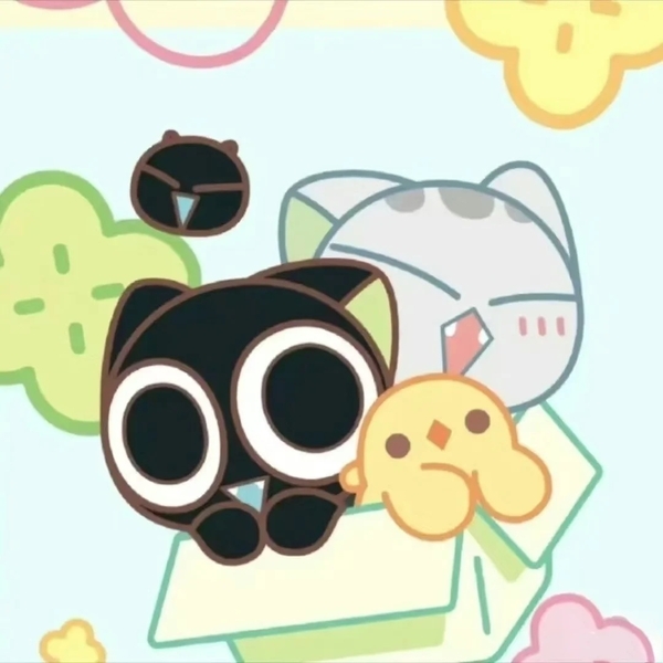 cute mèo đen chibi 37