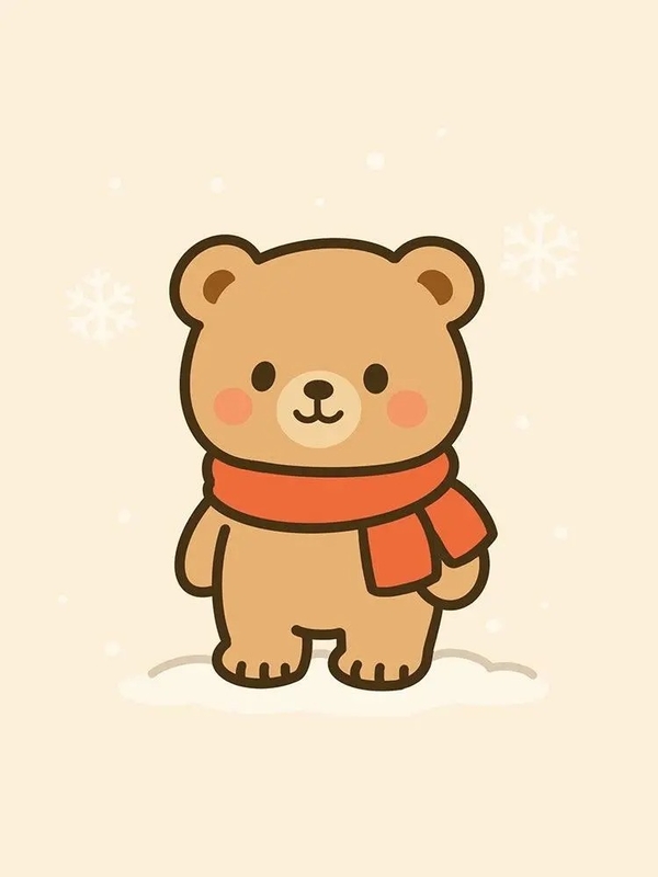 gấu nâu chibi 1