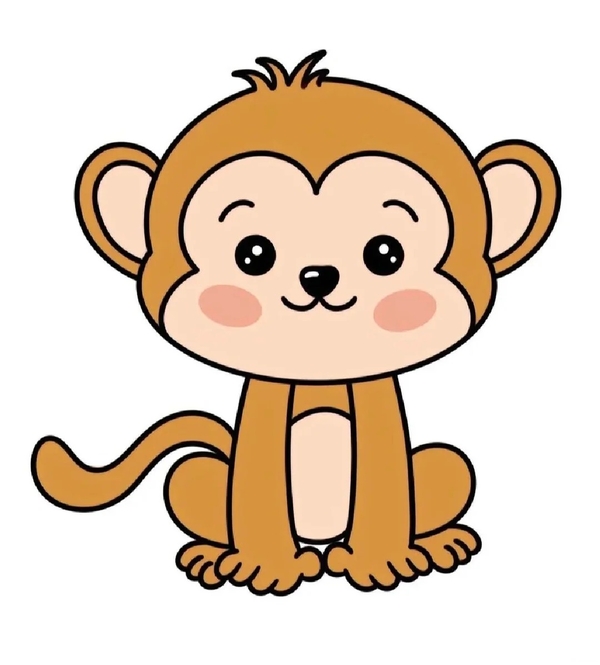 hình khỉ chibi 1