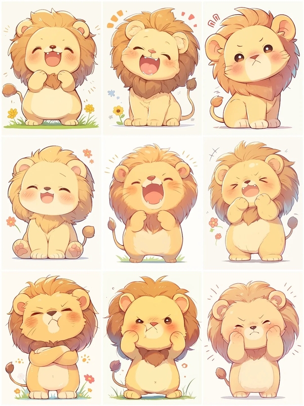 sư tử chibi 1