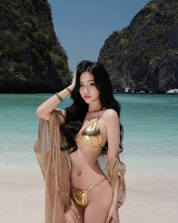 ảnh gái xinh mặc bikini đi biển 8