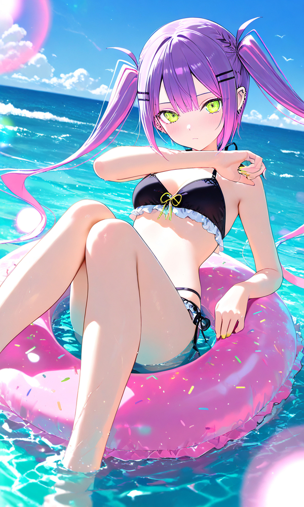 gái xinh anime mặc bikini