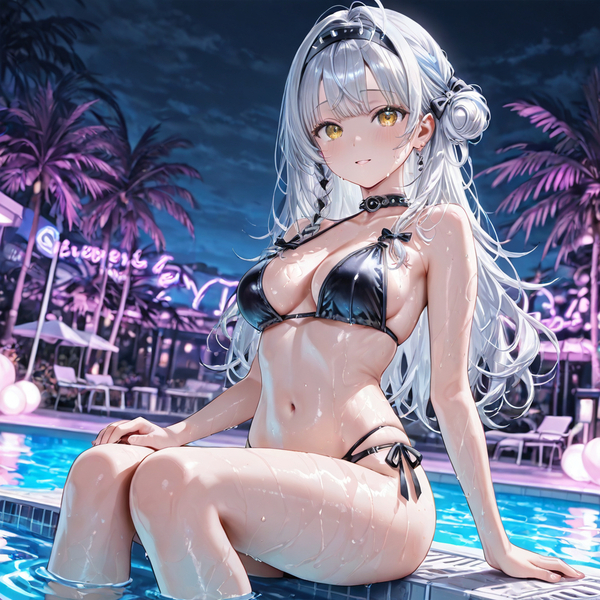 hình ảnh gái xinh anime mặc bikini 11