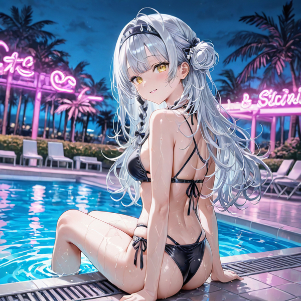 hình ảnh gái xinh anime mặc bikini 14